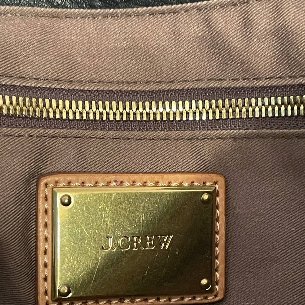 J Crew Black Pebbled Leather Biennial Shoulder Crossbody Classic Hobo Bag - Picture 7 of 15